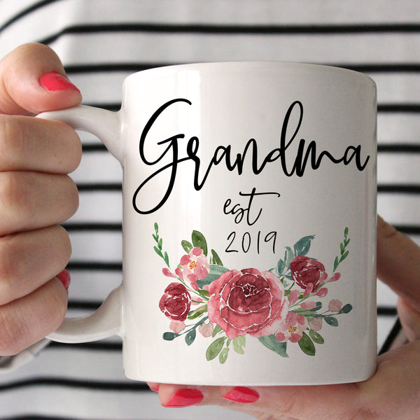 Pregnancy Announcement Grandparents, Baby Announcement, Baby Reveal, Grandma Grandpa Coffee Cup, Grandparents Mug Set, New Grandma Gift