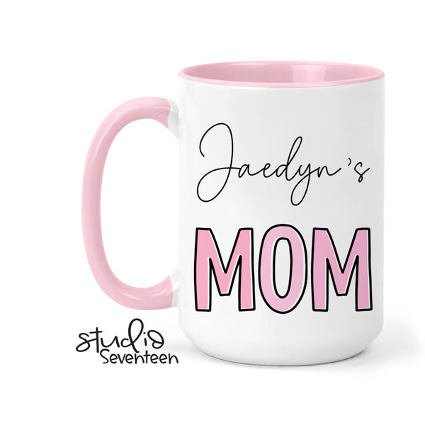 Mom and Dad Mug Set with Childs Name, Gift for Husband and Wife from Kids, Personalized Mug with Kids Names, New Parents Gift