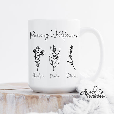 Raising Wildflowers Mom Mug