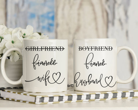Wedding Gift for Couple, Newlywed Gift, Husband Mug, Wife Mug, Husband Coffee Cup, Wife Coffee Mug, Tea Cup