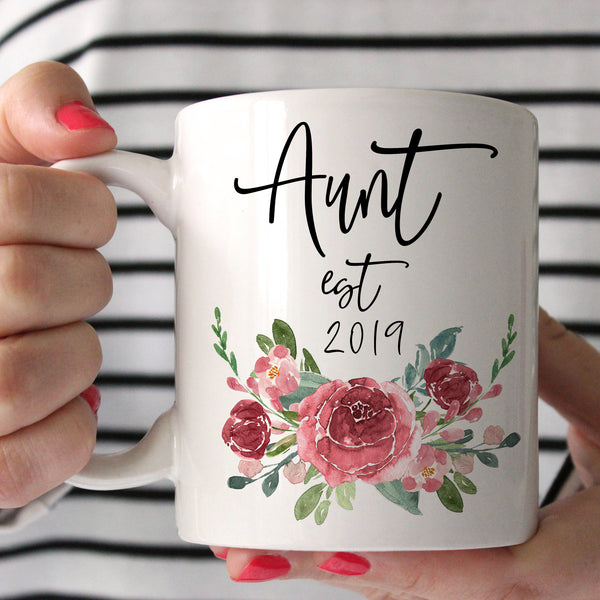 Aunt and Uncle Mug Set, Baby Announcement, Gift from Niece or Nephew, Gift for New Aunt and Uncle