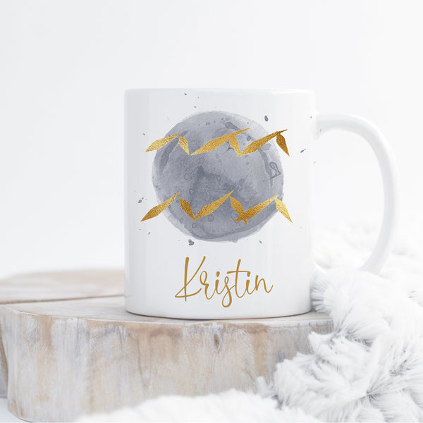 Coffee Mug with the zodiac sign Aquarius