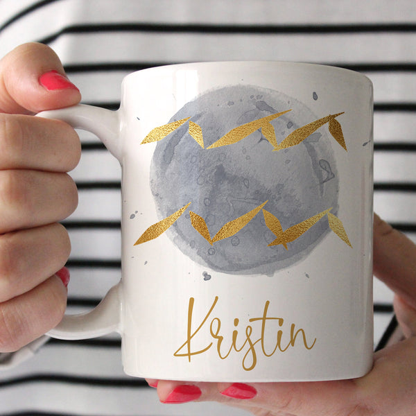 Coffee Mug with the zodiac sign Aquarius