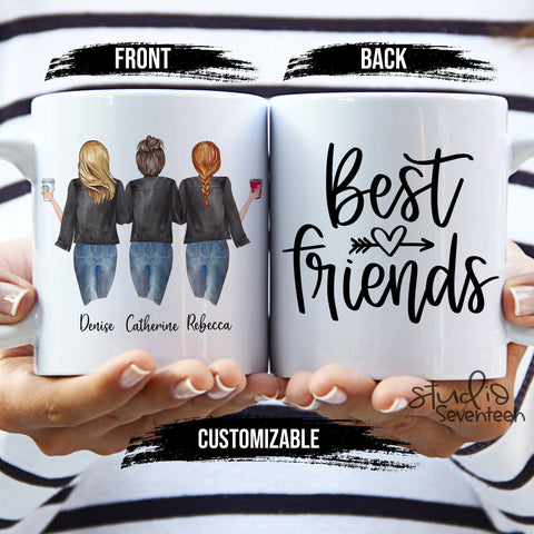 Custom Best Friend Mug, Personalized Mug, Unbiological Sister, Soul Sister, Long Distance Friendship, Best Friend Gift, Gift for Bestie