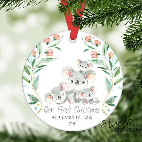 First Christmas as a Family of 4 Christmas Tree Ornament