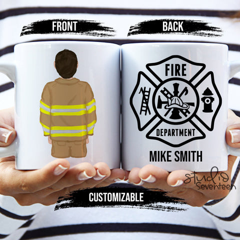 Firefighter Mug, Personalized Fireman Gift, Firefighter Appreciation Gift, Thank You Gift for Fireman, Custom Fireman Gift