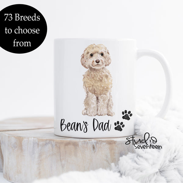 Dog Dad Mug, Custom Dog Mug, Personalized Gift for Dog Dad, Pet Portrait, Dog Lover Gift, Dog Portrait, Father&#39;s Day Gift