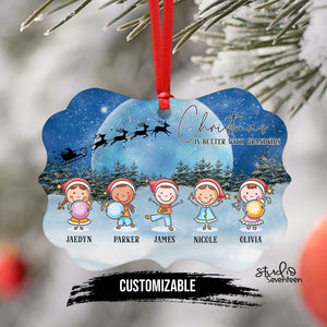 Custom Grandkids Christmas Tree Ornament