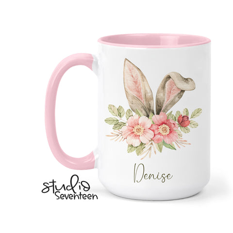 Easter Floral Bunny Ears Mug