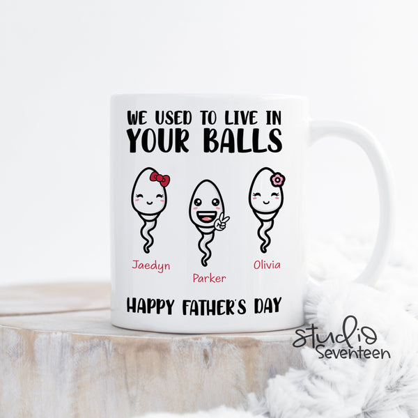 Funny Father's Day Coffee Mug Personalized With Kids Names