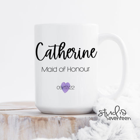 Personalized Maid of Honor Mug