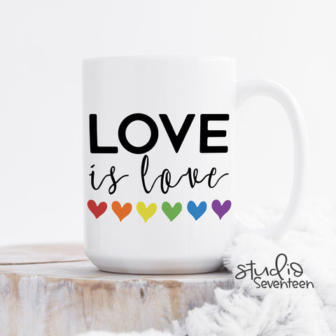 Love is Love Coffee Mug for Pride Month