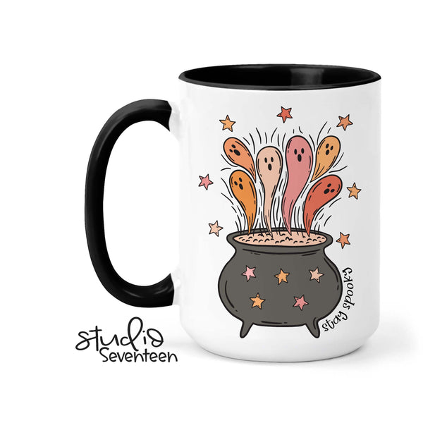 Stay Spooky Ghost Cauldron Halloween Coffee Mug