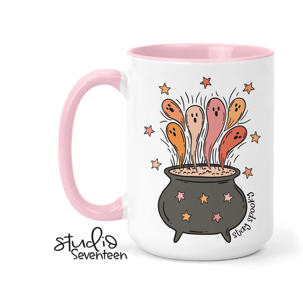Stay Spooky Ghost Cauldron Halloween Coffee Mug