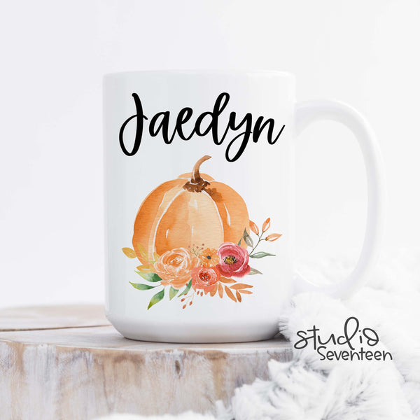 Personalized Fall Pumpkin Coffee Mug
