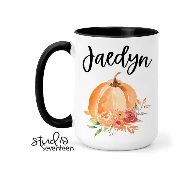 Personalized Fall Pumpkin Coffee Mug