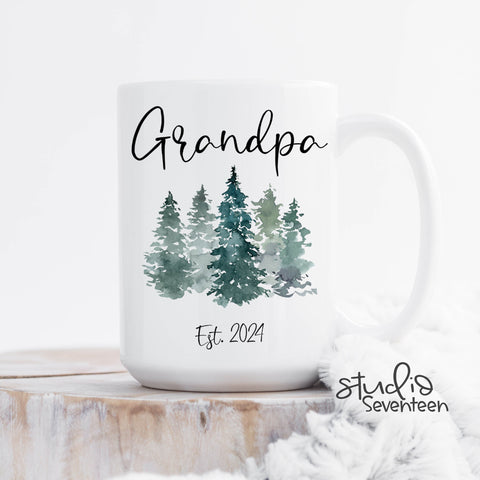 Grandpa To Be Gift, Grandpa Coffee Mug, Baby Announcement, Baby Reveal, Est. 2022, Grandfather Coffee Cup