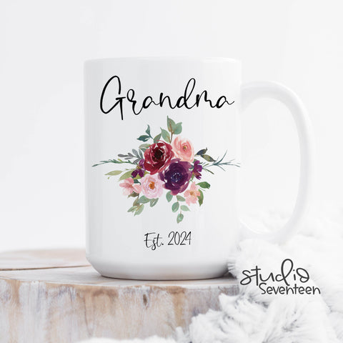 Grandma Mug, Grandma Gift, Pregnancy Reveal, Baby Announcement, Future Grandma, New Grandma Gift, Grandma Coffee Cup, Grandma Coffee Mug
